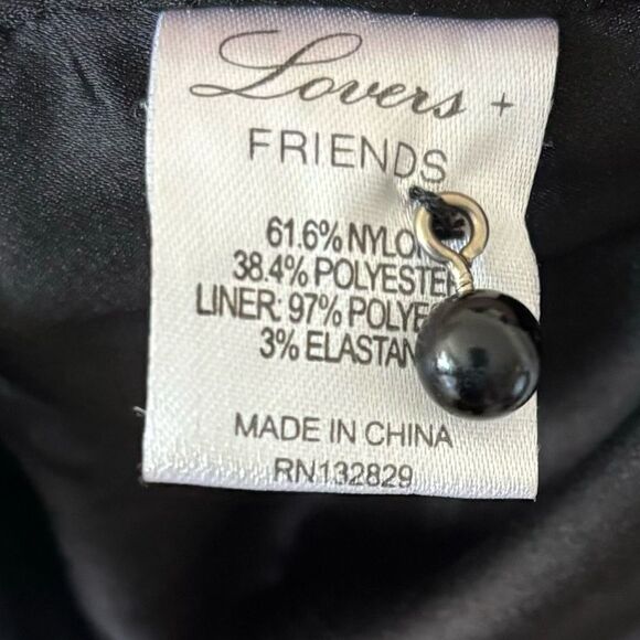 Lovers and Friends Mystic Maxi Slate Black Dress Sheer Long Sleeve Size M - Picture 9 of 10